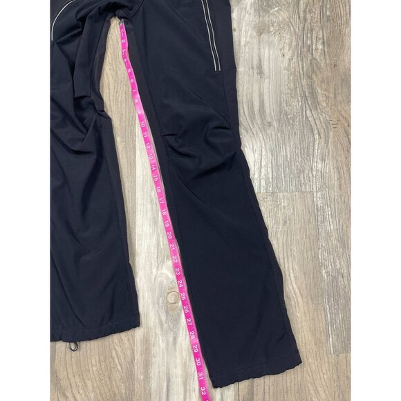 Lululemon Run Free Pants 4 Black Warmup Zip Pockets Fleece Lined Straight Leg - Picture 9 of 9